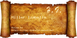 Hiller Izabella névjegykártya